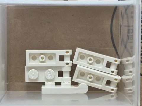 LEGO Parts - White Plate 1 x 2 with Bar Handle on End - No 60478 - QTY 5