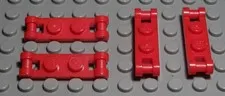 Lego Plate with Handle 1x2 Red 4 Pieces