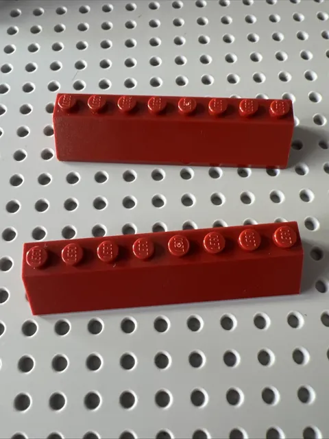 LEGO 4445 Dark Red Slope 45 2 x 8 - 2 Pieces