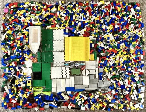 Vintage 90’s LEGO Bulk Lot 7+ lbs. Accessories Parts Pieces Bricks Plates, Etc.