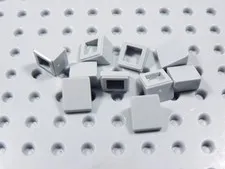 LEGO Lot of 10 Light Bluish Gray 1x1x2/3 Mini Slopes BR