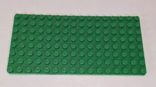1 x Lego 3865 Plate 8x16 Green Flat Base Plate 