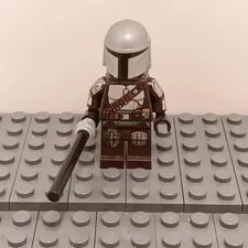 Lego Star Wars The Mandalorian Din Djarin Minifigure sw1212 With Darksaber