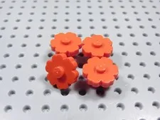LEGO Lot of 4 Red 2x2 Flowers Plants Minifig BS