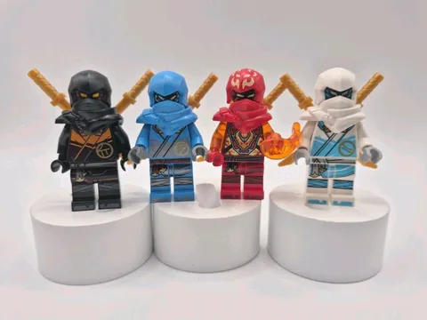 LEGO Ninjago set of 4 Minifigures Dragon's Rising & Power - Kai, Nya, Cole, Zane