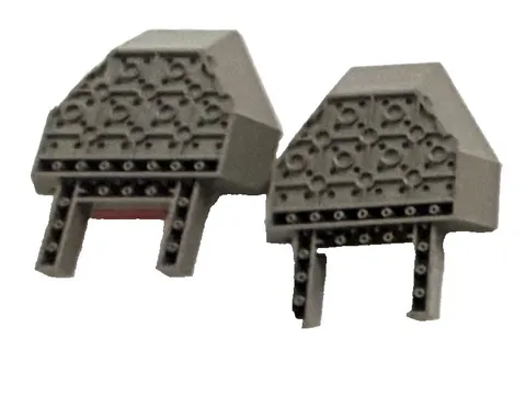 LEGO Lot of 2 Old Dark Gray Cockpit 12x10x2 2/3 Cab Base Rock Raiders 30299