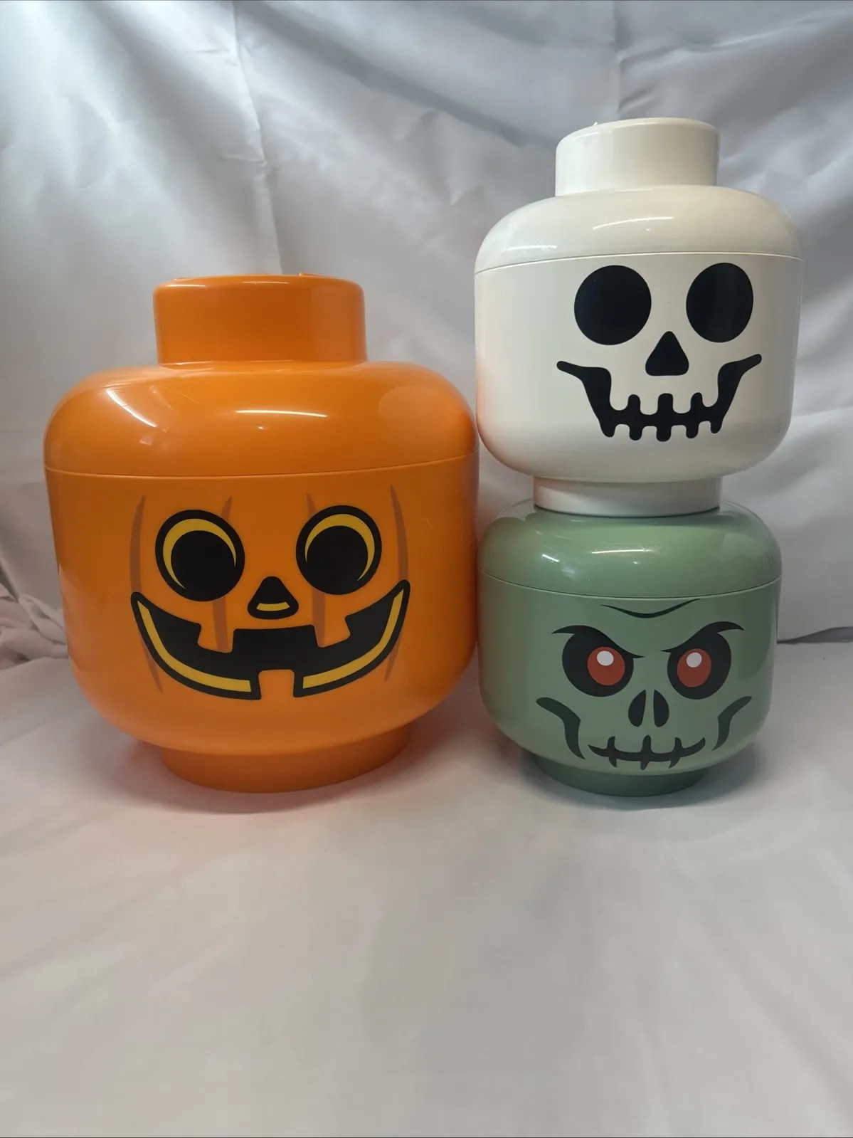 Halloween LEGO - 3 Set Container – Skull, Mummy & Pumpkin Faces