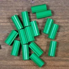 LEGO 6538c 59443 Green Technic, Axle Connector 2L Smooth Qty 15