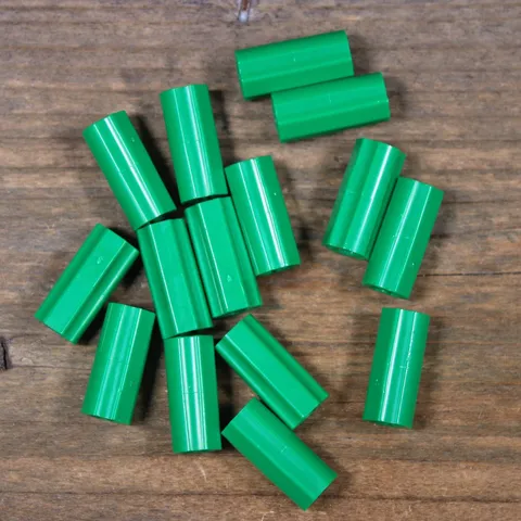 LEGO 6538c 59443 Green Technic, Axle Connector 2L Smooth Qty 15