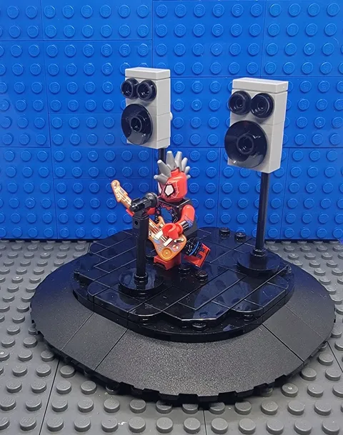 LEGO 71050 Spider-Man: Across The Spider-Verse Spider-Punk CMF Speakers  Display