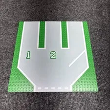 Lego® Street Base Plate Pad 32x32 3 Drive Firefighters Police GREEN