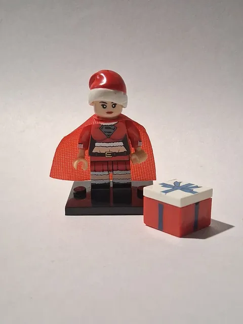 Super Woman Minifigure Chritmas,Santa With Stand Custom Holiday Serie New