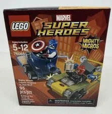 New-LEGO SUPER HEROES MIGHTY MICROS: CAPTAIN AMERICA VS RED SKULL 76065- Retired