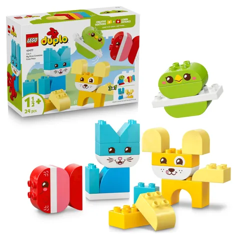 LEGO DUPLO 3 in 1 Creative Cute Pets - Educational Fine Motor Skills Toy for Tod