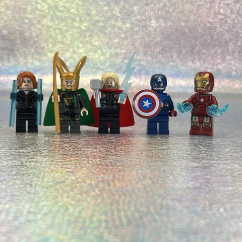 5 Lego Minifigures From 76248 Iron Man Loki Thor Captain America Black Widow