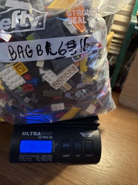 LOT BULK LEGO BRICKS AND PARTS 6 Lbs LARGE SUPER STORAGE BAG FULL BagB