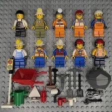 Lego City Construction Minifigures Lot and Accessories