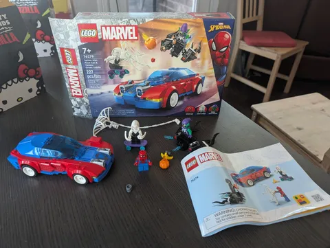LEGO Set Marvel Spider Man Race Car & Venom Green Goblin 76279 Complete in Box
