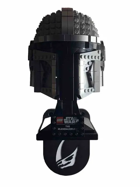 Wall Mount For LEGO STAR WARS MANDALORIAN Helmet 75328 w/ Mudhorn Insignia