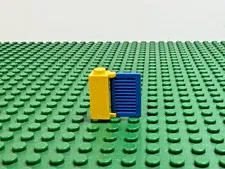 1970s LEGO Yellow Shutter Holder 1x1x2 w/Blue Shutter Legoland 580 361#3581 3582