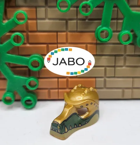 ( S12 / 6 / 11 ) LEGO 12551pb03 Headgear Mask Crocodile with Gold Teeth