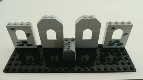 Lego Base Plates and parts with Coko rare Castle Windows (4)