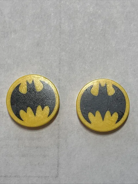 LEGO 2x2 Batman Symbol Logo Bat Yellow Circle Lot Of 2 Part 14769pb120