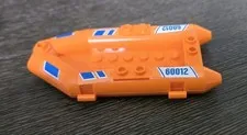 Lego Boat Rubber Raft Orange 30086c01pb05 Set 60012