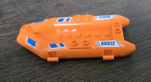Lego Boat Rubber Raft Orange 30086c01pb05 Set 60012