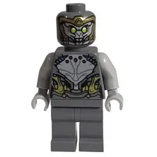 LEGO Minifigure Standard Gray Excellent sh505 Outrider Extended Gold Face