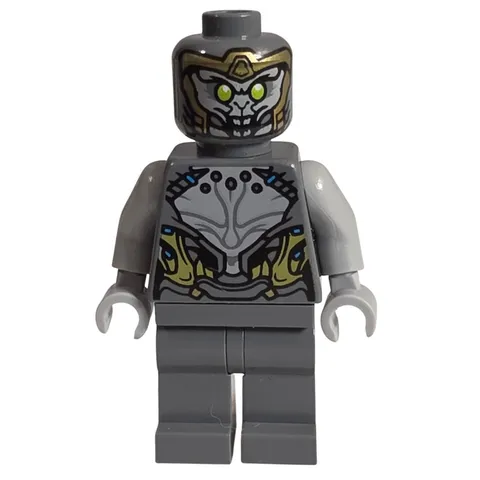 LEGO Minifigure Standard Gray Excellent sh505 Outrider Extended Gold Face