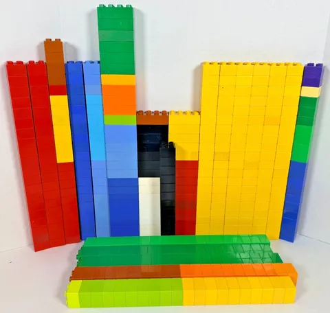LEGO DUPLO Huge Lot 410 Bricks Building Blocks 55 2x4 and 355 2x2 Read Desc.