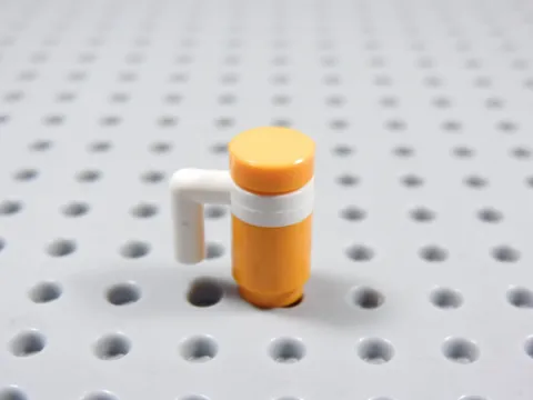 LEGO Orange w/ White Thermos Pitcher Coffee Accessory Minifig BJ