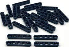 Lego 25 New Dark Blue Technic Liftarms Thin 1 x 5 - Axle Holes Parts