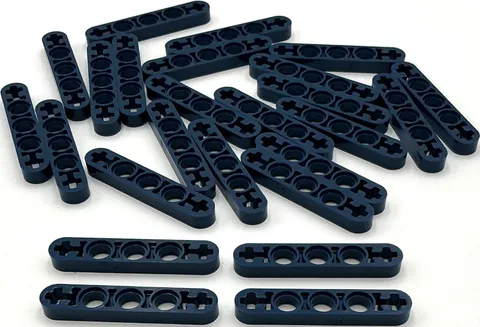 Lego 25 New Dark Blue Technic Liftarms Thin 1 x 5 - Axle Holes Parts