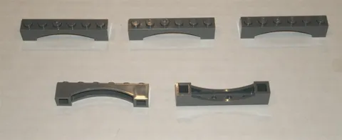 LEGO NEW 1x6 Dark Stone Grey Arch Raised Bow (5x) 4620760 Brick 92950