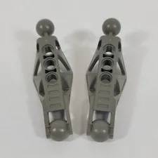 2X LEGO Bionicle DARK GREY Rahkshi Leg Lower Section Part Lot 45749