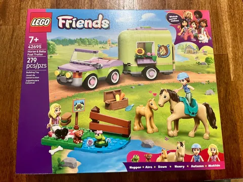 LEGO Friends 42695 Horse & Baby Foal Trailer New in Box 279 pcs