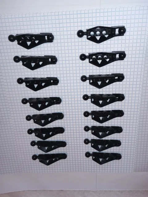 16 Lego 45749 Black Bionicle Lower Leg Section Rahkshi type Genuine Lego pieces