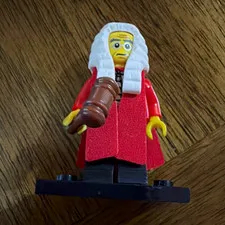 LEGO Minifigures Series 9 Judge Minifigure w/ Gavel, White Wig & Base