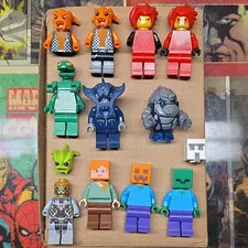 LEGO Minecraft Minifigures Mixed Lot Figures Parts Soccer Alien 
