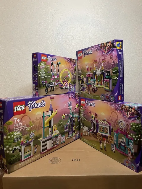 LEGO FRIENDS MAGICAL CARNIVAL lot 41686 41687 41688 41689 minidolls NEW/SEALED