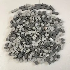 LEGO 380+ Masonry Bricks HUGE Lot - 1x2 1x4 Castle CITY Gray Parts MOC Parts