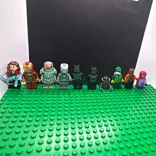 LEGO Marvel Minifigure Lot w/ Iron Man & Hulk Bigfig, Assorted Super Heroes