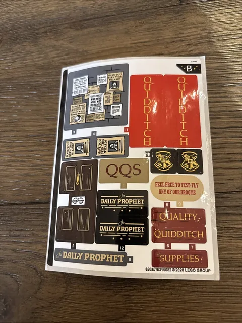 New LEGO Harry Potter Diagon Alley 75978 Sticker Sheet #2 Only Qty 1