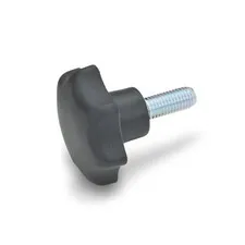 GN 6336.4ST40M816 Set of 20 Matte Black Star Handle Screws 16mm