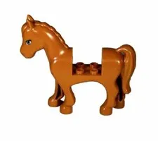 lego minifigures Animal Land Horse 2x2 Cutout Dark Orange White Blaze  Friends