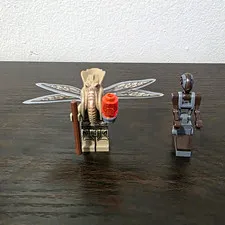 LEGO Minifigure Lot of 2 Poggle The Lesser & FA-4 Pilot Droid