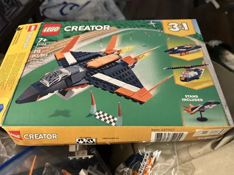 LEGO Creator 31126 Supersonic Jet – 3‑in‑1 Set –  Both Parts Bags Damaged Box