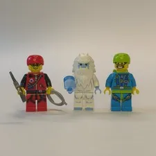 Lot of x3 LEGO Collectable Minifigures Series 10 & 11 Yeti Skydiver Climber CMF